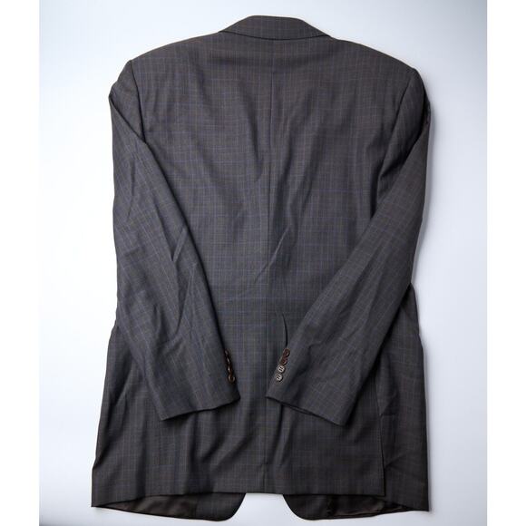 Canali Blazer Men's 44L US Plaid 100% Virgin Wool Sport Coat Designer 54L EU - Picture 9 of 11